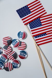 Vote-buttons-and-Flag-for-democrat-voiceover