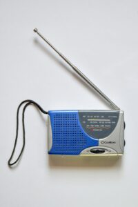 Old Fashioned Radio with a White Background